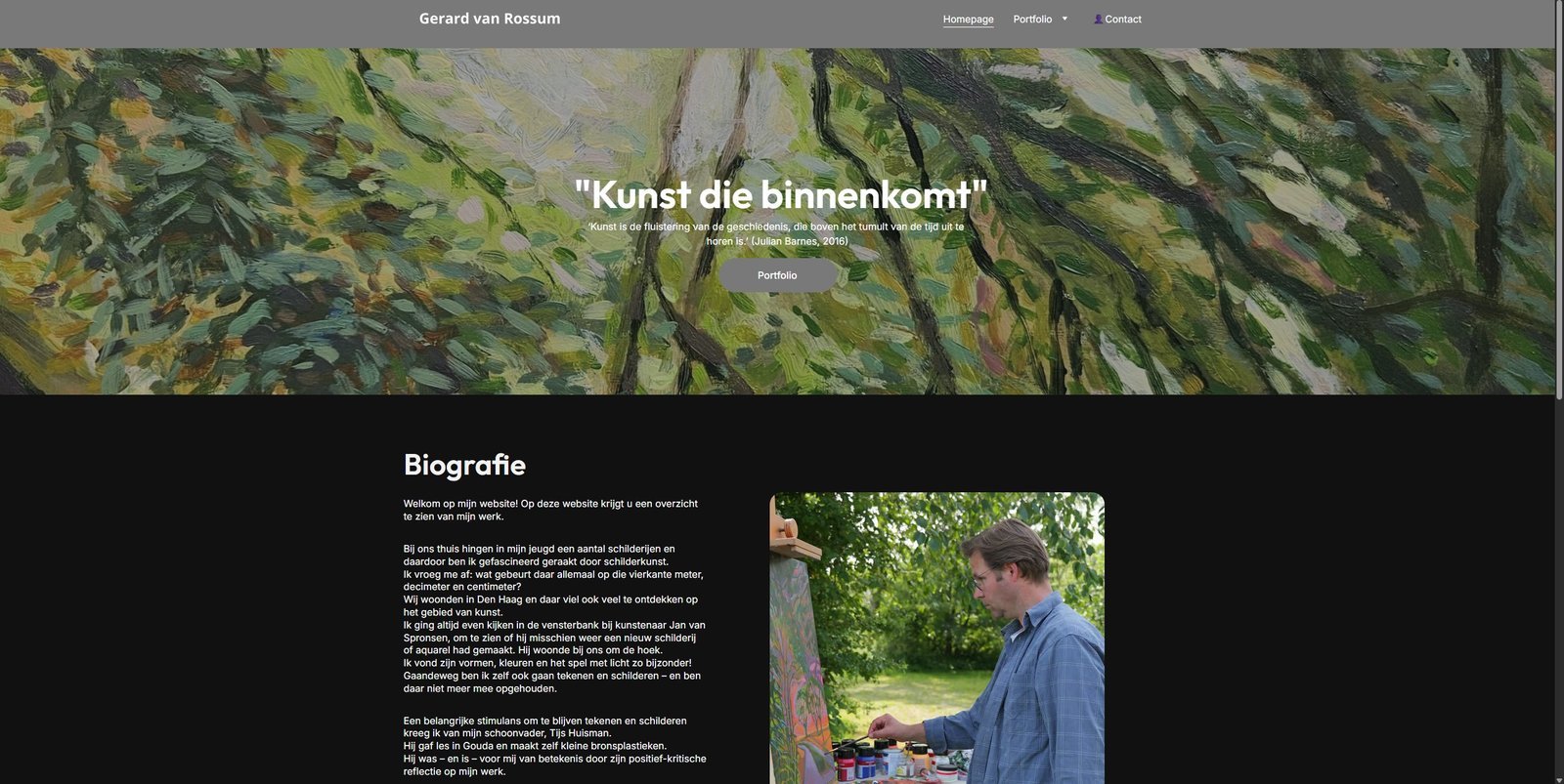 Gerard van Rossum website screenshot